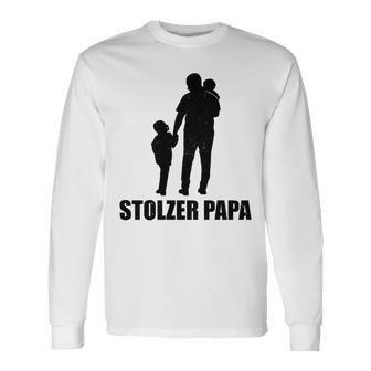 Stolzer Papa Sohn Und Tochterater Papi Langarmshirts - Geschenkecke