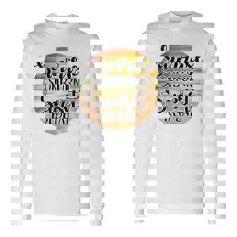 Sunrise Sunburn Sunset Repeat Beach Summer Vacation Long Sleeve T-Shirt - Monsterry