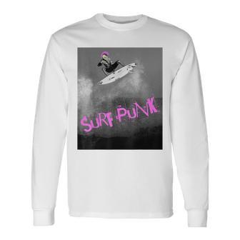 Surf Punk Violent Pink Long Sleeve T-Shirt - Monsterry