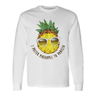 Swingers Lifestyle Prefer Pineapple To Vanilla Summer Long Sleeve T-Shirt - Monsterry