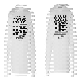 T-shirt à manches longues Choose Life Design Inspirant et Positif pour Motivation - Cadeauxyz