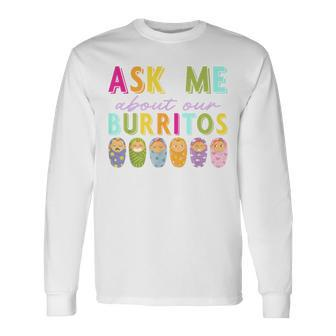 Taco Burrito Infant Care Mexican Food Quesadilla Burrito Long Sleeve T-Shirt | Mazezy CA