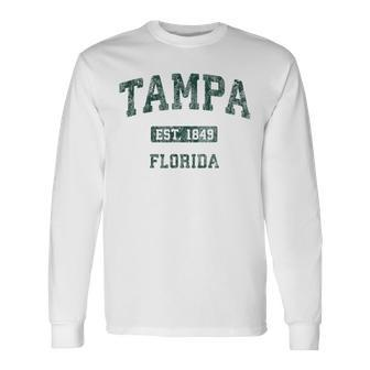 Tampa Florida Fl Vintage Athletic Sports Long Sleeve T-Shirt - Monsterry DE