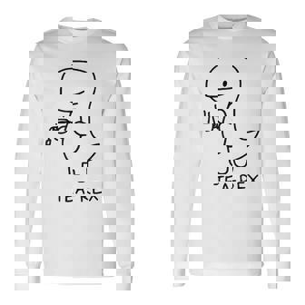 Tea Rex For Tea Drinkers And Dinosaur Lovers Long Sleeve T-Shirt - Monsterry