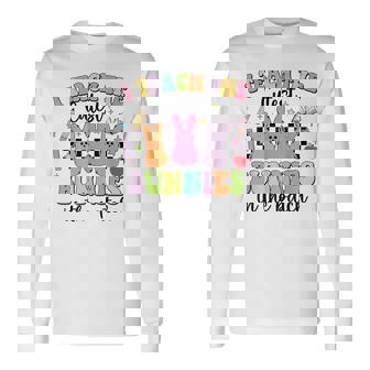 I Teach The Cutest Bunnies In The Patch Easter Teacher Long Sleeve T-Shirt - Monsterry