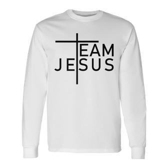 Team Jesus Cross Religion Jesus Believe Langarmshirts - Geschenkecke