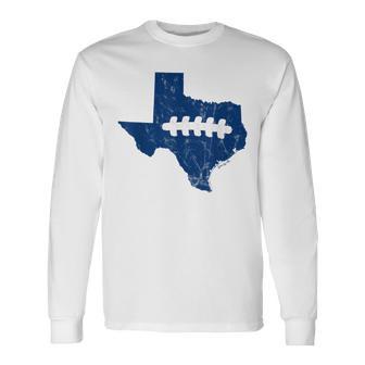 Texas Laces Dallas Football Fan Long Sleeve T-Shirt - Monsterry UK