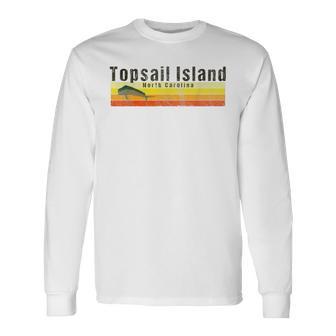 Topsail Island Nc Vintage Style Mahi-Mahi Long Sleeve T-Shirt - Monsterry CA