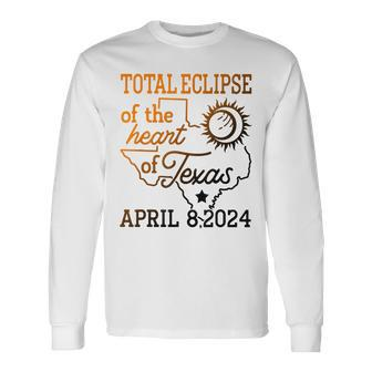 Total Eclipse Of The Heart Of Texas April8 Long Sleeve T-Shirt | Mazezy