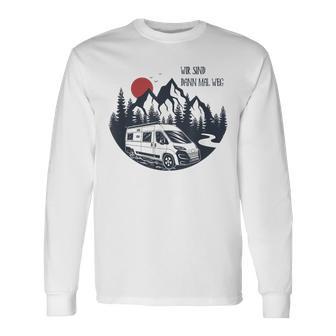 Transit Car Camping Wir Sind Dann Mal Weg Langarmshirts - Geschenkecke