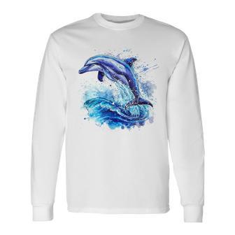 Underwater World With Dolphin Langarmshirts - Geschenkecke