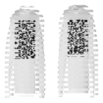 Unique Qr-Code With Humorous Hidden Message Long Sleeve T-Shirt | Mazezy