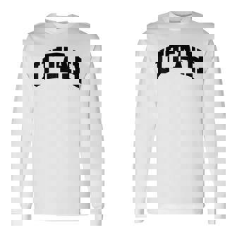 Utah College University Texto Estilo Regalo Diseño Camiseta de manga larga - Regaloses