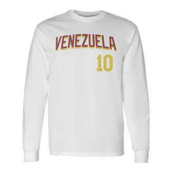 Venezuela Or Vinotinto For Football Or Soccer Fans Long Sleeve T-Shirt - Monsterry