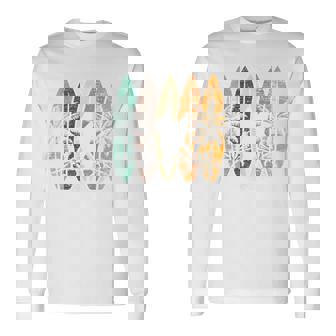 Verano Tablas De Surf Deporte Surfista Palma Mar Océano Surf Camiseta de manga larga - Regaloses