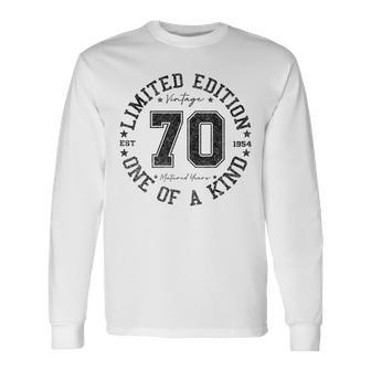 Vintage 1954 One Of A Kind 70Th Birthday 70 Year Old Long Sleeve T-Shirt - Seseable