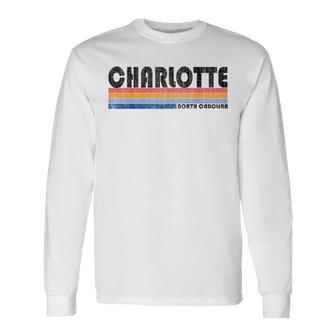 Vintage 1980S Style Charlotte Nc T Long Sleeve T-Shirt - Monsterry CA