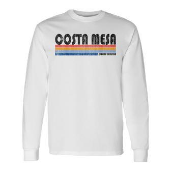Vintage 1980S Style Costa Mesa Ca Long Sleeve T-Shirt - Monsterry UK