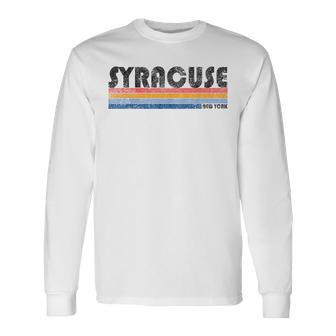 Vintage 1980S Style Syracuse New York Long Sleeve T-Shirt - Monsterry UK