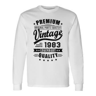 Vintage 1983 T For Retro 1983 Birthday Long Sleeve T-Shirt - Monsterry DE