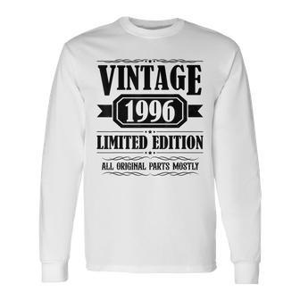 Vintage 1996 T For Retro 1996 Birthday Long Sleeve T-Shirt - Monsterry CA