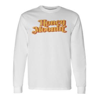 Vintage Honey Moonin Beach Retro 70'S Cute Honeymoon Long Sleeve T-Shirt - Thegiftio UK