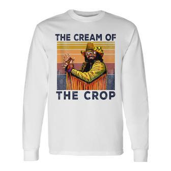 Vintage Macho-The Cream Of The Crop Wrestling Long Sleeve T-Shirt - Monsterry