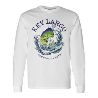 Vintage Mahi Mahi Key Largo Florida Long Sleeve T-Shirt - Monsterry UK