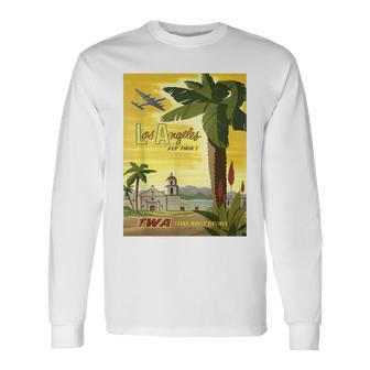 Vintage Poster Los Angeles Retro Long Sleeve T-Shirt - Monsterry