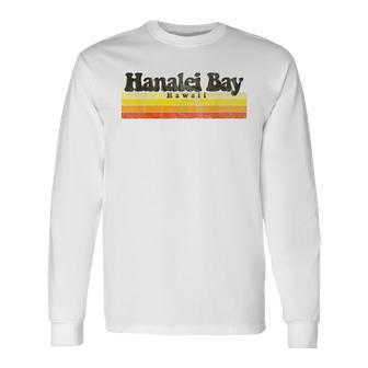 Vintage Retro 70S 80S Hanalei Bay Hawaii Long Sleeve T-Shirt - Monsterry UK