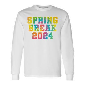 Vintage Spring Break 2024 Beach Week Group Vacation Long Sleeve T-Shirt | Mazezy