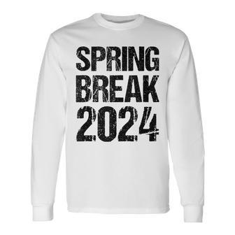 Vintage Spring Break 2024 Spring Break Teacher Long Sleeve T-Shirt | Mazezy