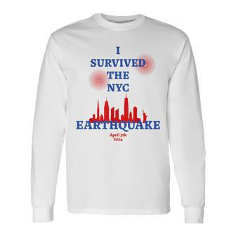Viral I Survived The Nyc Earthquake Long Sleeve T-Shirt | Mazezy