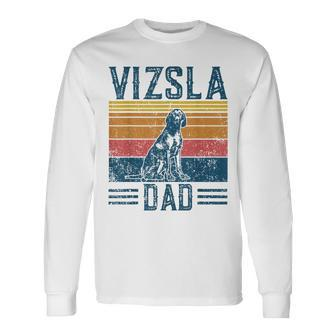 Vizsla Dad Vintage Hungarian Vorstehung Dog Vizsla Dad Langarmshirts - Seseable