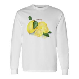 Watercolour Picture On Lemon Langarmshirts - Seseable