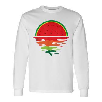 Watermelon Summer Sunset Fruit Watermelon Langarmshirts - Geschenkecke