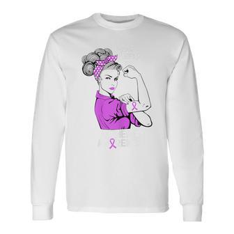 I Wear Purple For Dementia Alzheimers Awareness June Long Sleeve T-Shirt - Monsterry DE