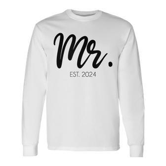 Wedding Mr Est 2024 Groom Langarmshirts - Geschenkecke