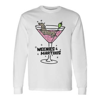 Weenies And Martinis Weenies And Martinis Women Long Sleeve T-Shirt - Monsterry
