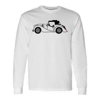 White Morgan 44 44 Car Drawing Long Sleeve T-Shirt - Monsterry