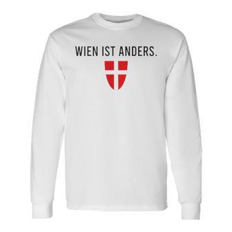 Wien Ist Anders Insider Viennese Slogan Schmäh Langarmshirts - Seseable