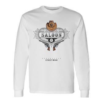 Wild West Saloon Long Sleeve T-Shirt - Monsterry AU