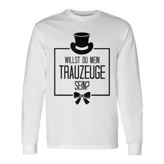 Willst Du Mein Trauzeugsein Sein Bester Kumpel Wedding Langarmshirts - Seseable