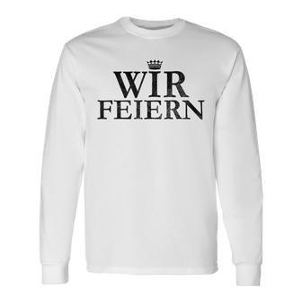 Wir Feiern Krone Jga Stag Night Team Langarmshirts - Geschenkecke