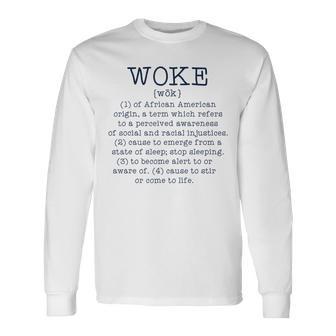 Woke Protest Equality Human Rights Black Lives Matter Stay Long Sleeve T-Shirt - Monsterry UK