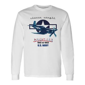 Ww2 Vintage F4u Corsair Navy Warbird Long Sleeve T-Shirt - Monsterry UK