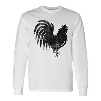Year Of The Rooster Horoscope Vintage Distressed Long Sleeve T-Shirt - Monsterry AU