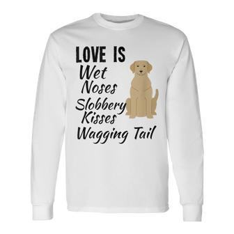 Yellow Labrador Retriever Dog Love My Lab Quote Saying Long Sleeve T-Shirt - Monsterry