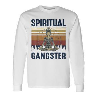 Yoga Girls Spiritual Gangsters Vintage Yoga Lover Long Sleeve T-Shirt - Monsterry CA