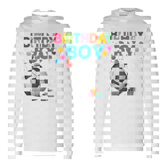 Youth 6 Year Old Boy 6Th Birthday Boy Football Long Sleeve T-Shirt - Thegiftio